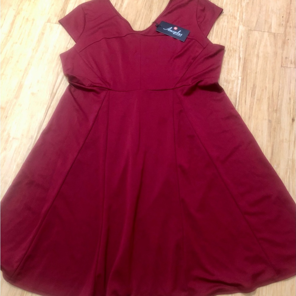 NWT Amazon Plus Holiday Red Dress (3X)